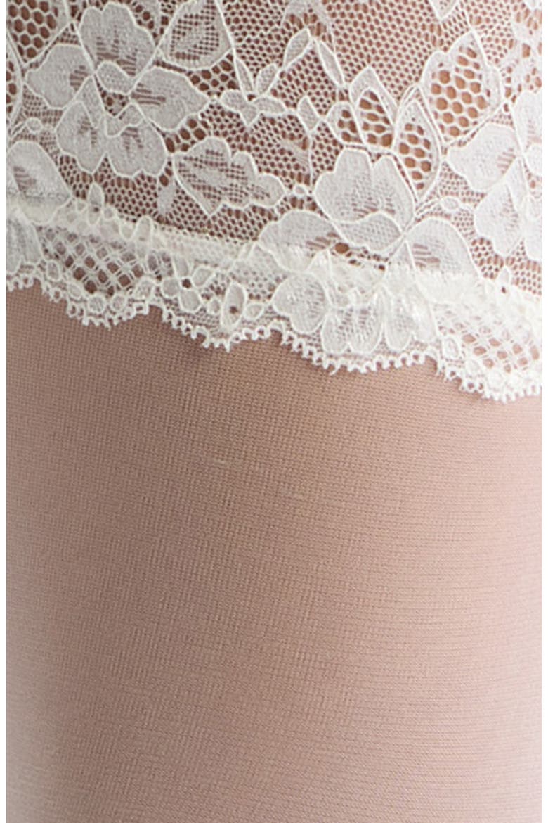 Lace Top Thigh High Sheer Stockings, Alternate, color, IVORY TOFU