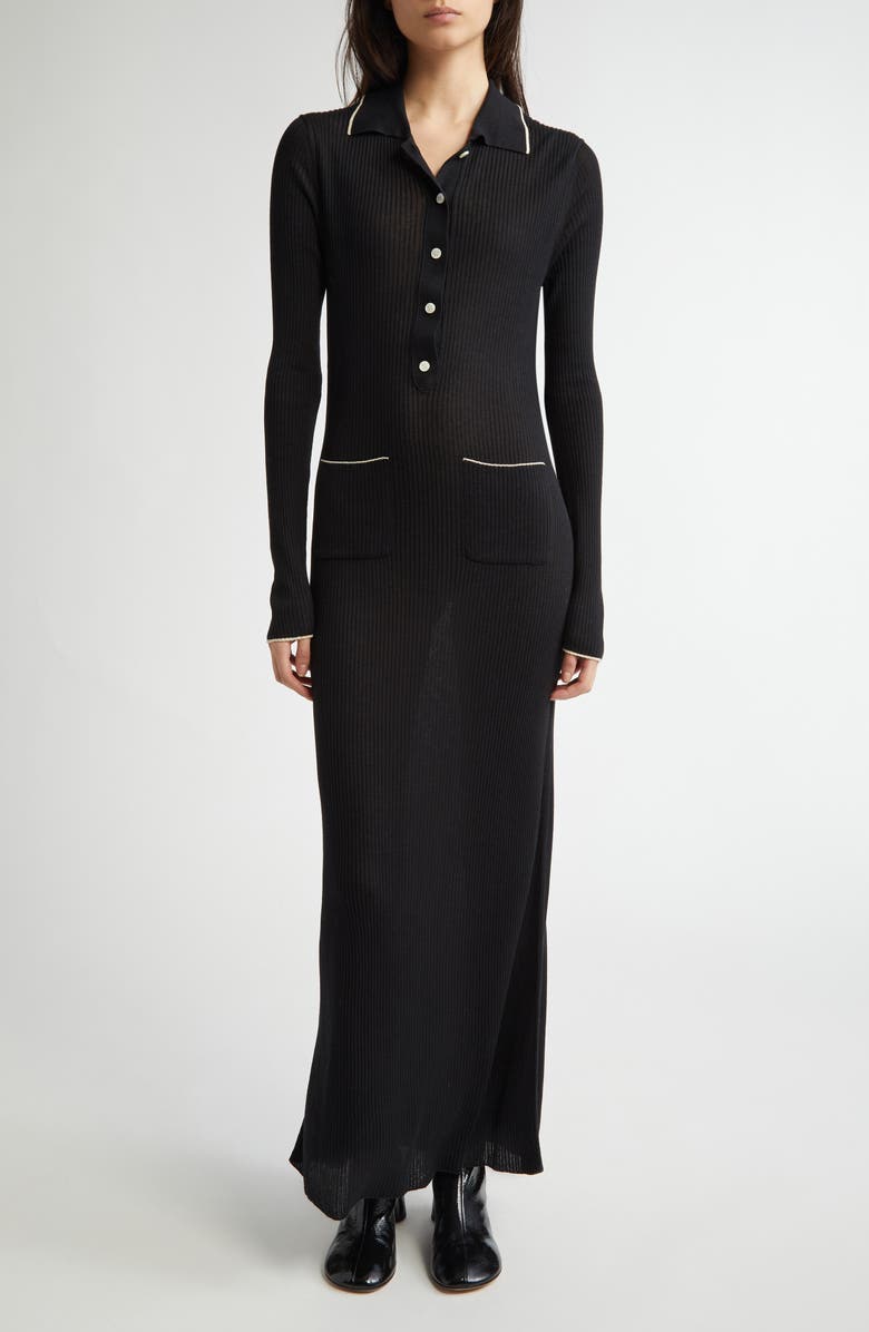 EENK Long Sleeve Rib Maxi Sweater Dress, Main, color, 