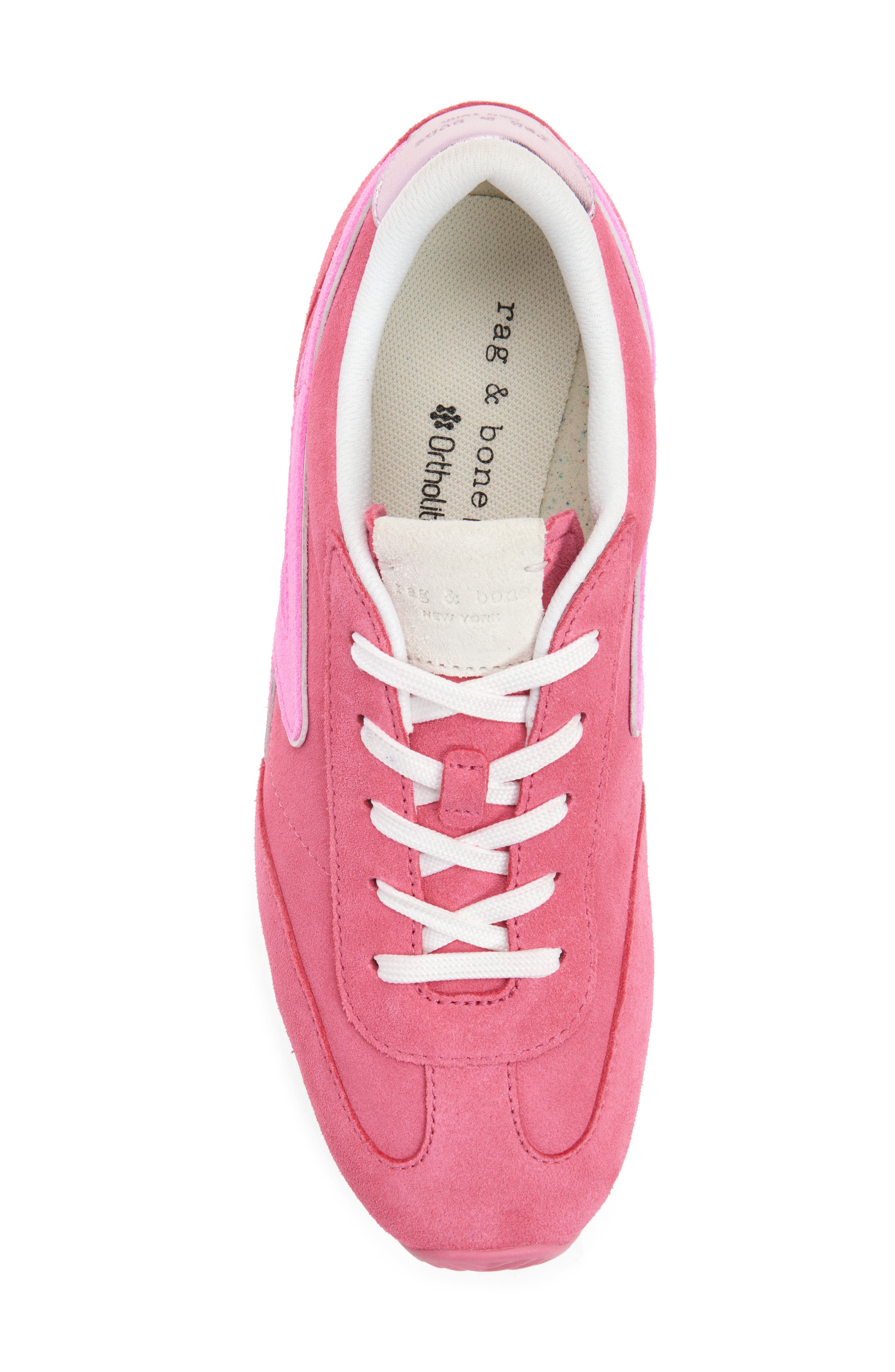 rag & bone Retro Runner Slim Ultra Sneaker, Alternate, color, Hot Pink Suede