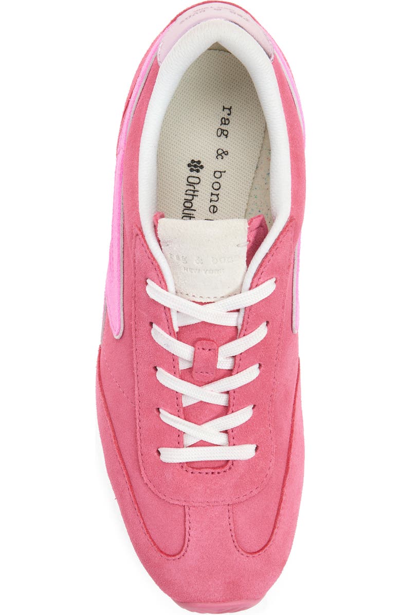 rag & bone Retro Runner Slim Ultra Sneaker, Alternate, color, Hot Pink Suede
