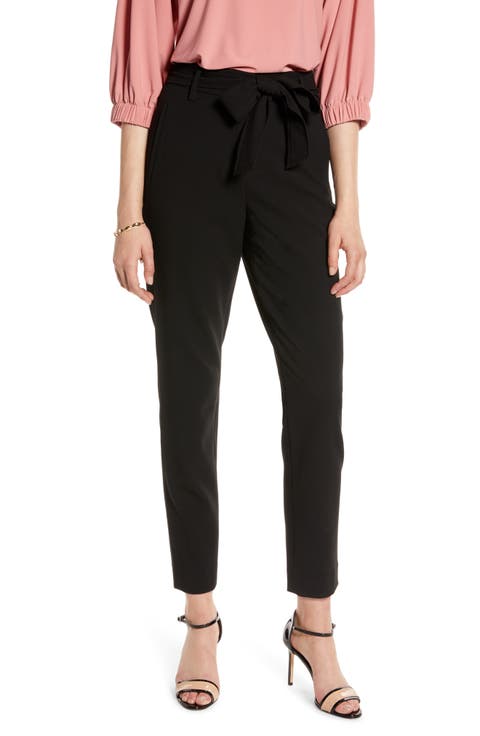 Tie Waist Twill Pants