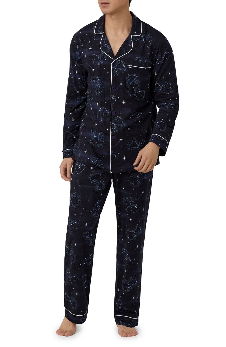 BedHead Pajamas x Peanuts<sup>®</sup> Celestial Snoopy Print Stretch Organic Cotton Pajamas, Alternate, color, 