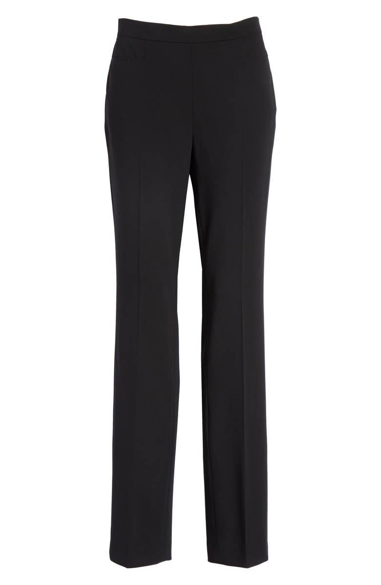 Akris punto Francoise Wool Straight Leg Pants, Alternate, color, Black
