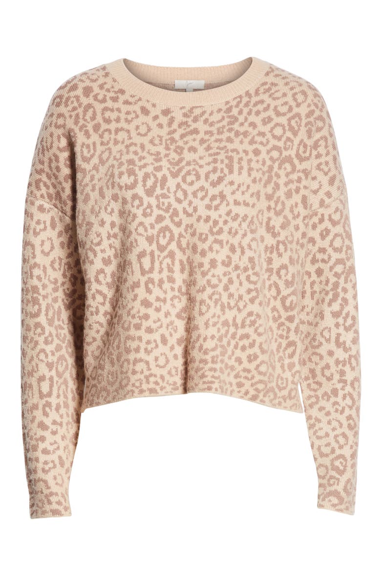 Leopard Print Sweater, Alternate, color, LIGHT TAUPE