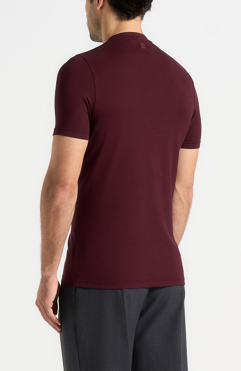 Manière De Voir Fitted Luxe T-Shirt, Alternate, color, Wine Red