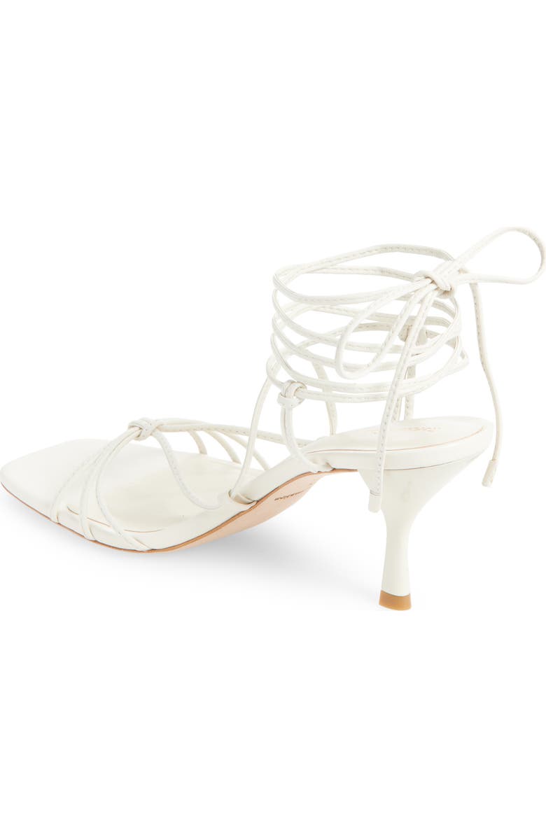 Reformation Gray Knotted Sandal, Alternate, color, White Leather