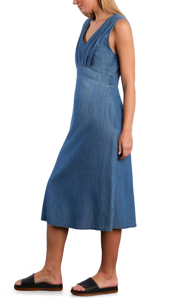 Wash Lab Denim Charlotte Denim Midi Dress, Alternate, color, Vintage Denim