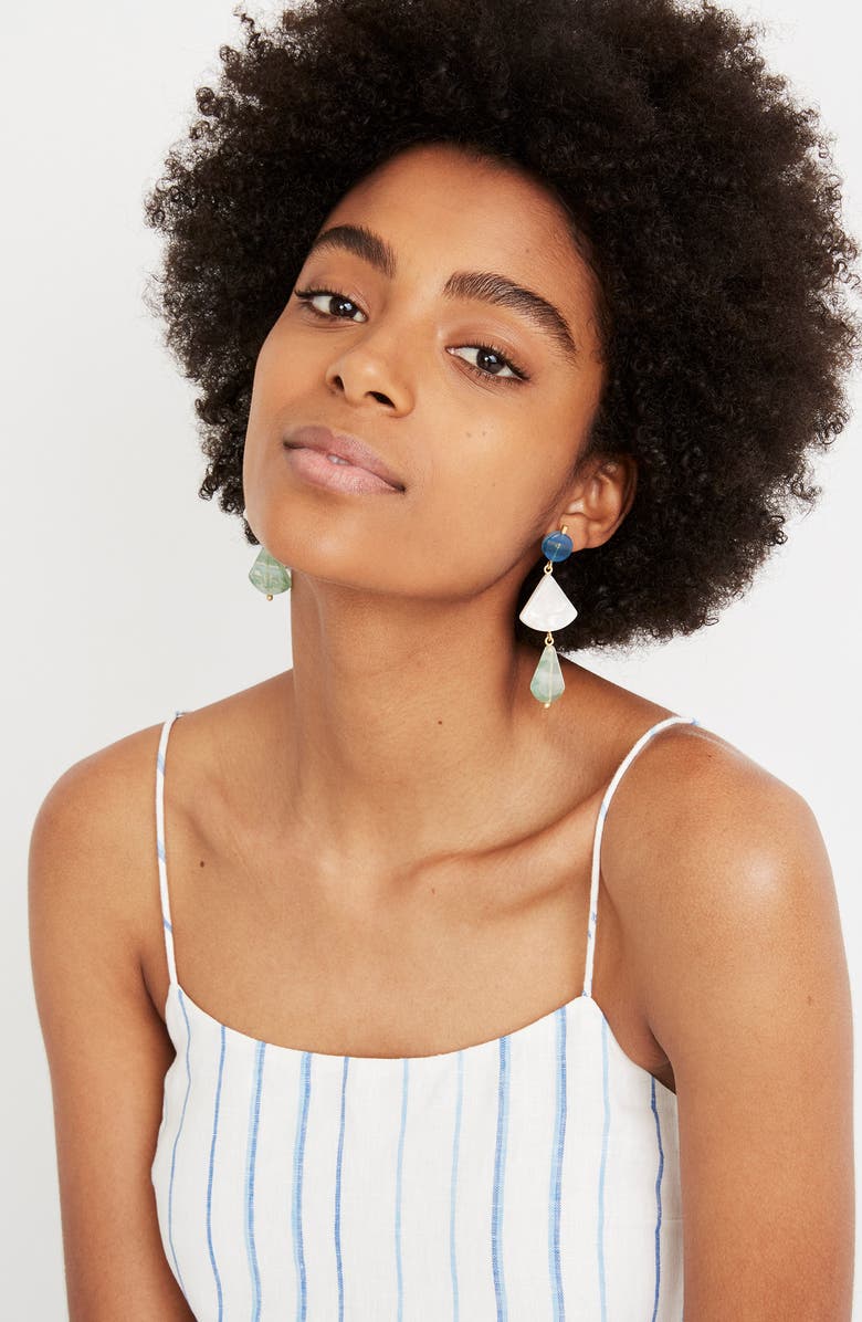 Madewell Resin Triangle Drop Earrings, Alternate, color,