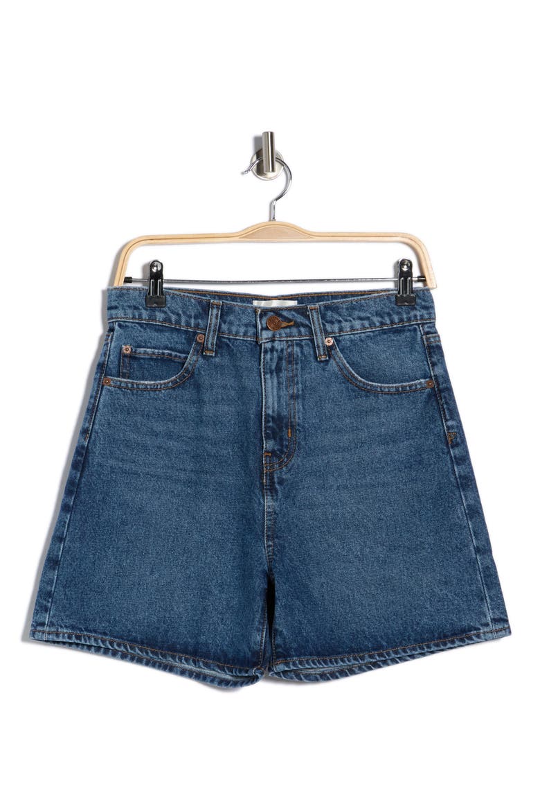 The Easy High Waist Denim Shorts, Alternate, color, CURSE