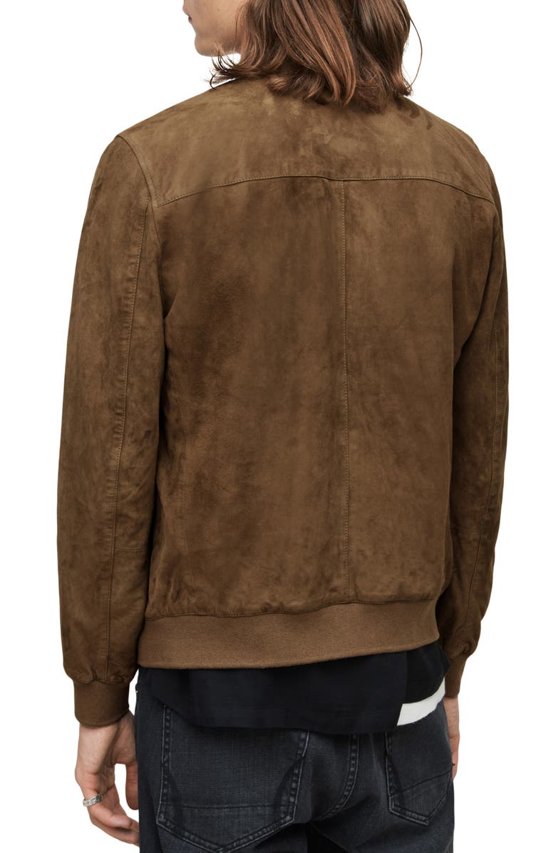 AllSaints Kemble Suede Bomber Jacket, Alternate, color, 