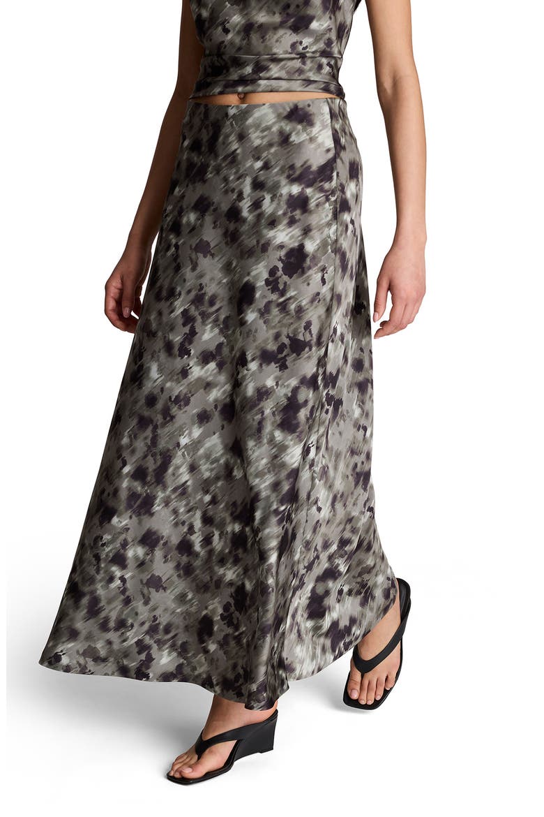Bias Cut Printed Maxi Skirt, Alternate, color, TURTLE GREEN MULTI