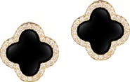 Adornia CZ Clover Stud Earrings