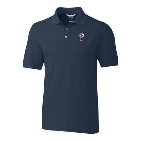 Men's Cutter & Buck Navy Philadelphia Phillies Americana Advantage Polo