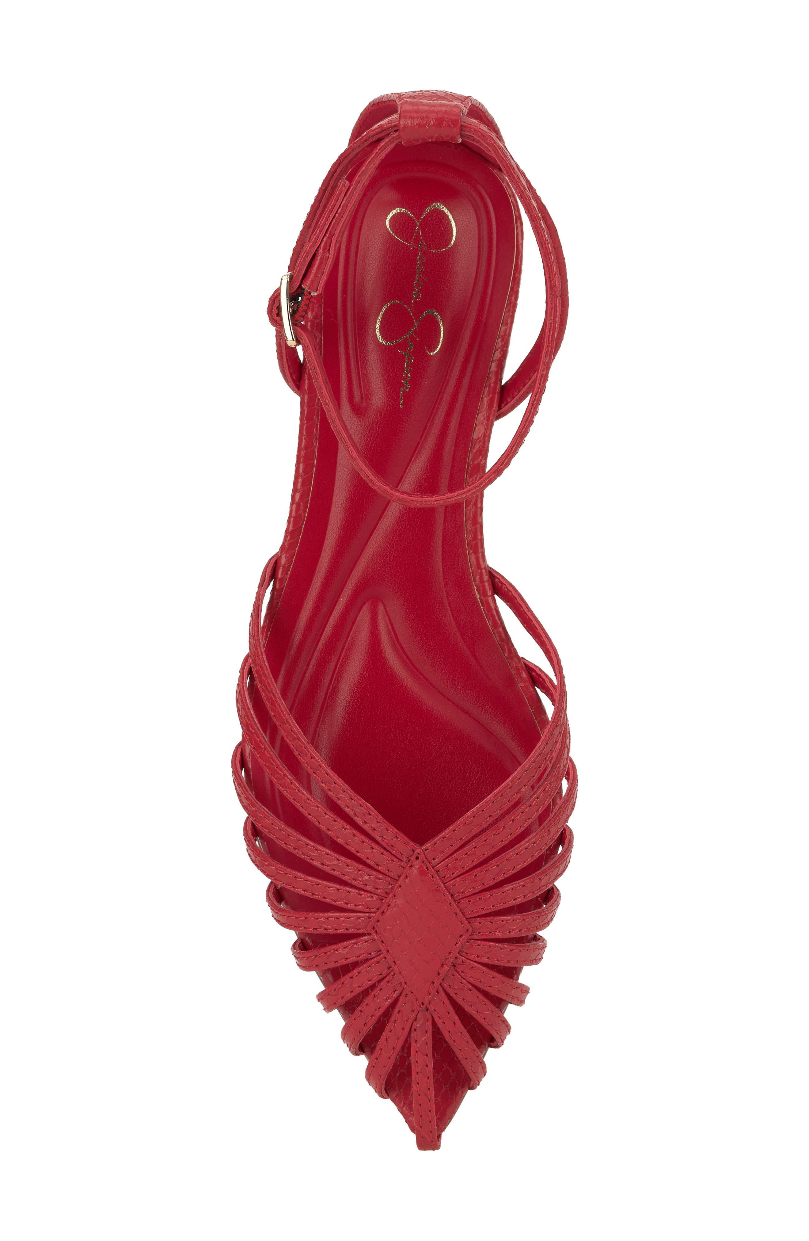 Eulean Ankle Strap Sandal, Alternate, color, RED MUSE03