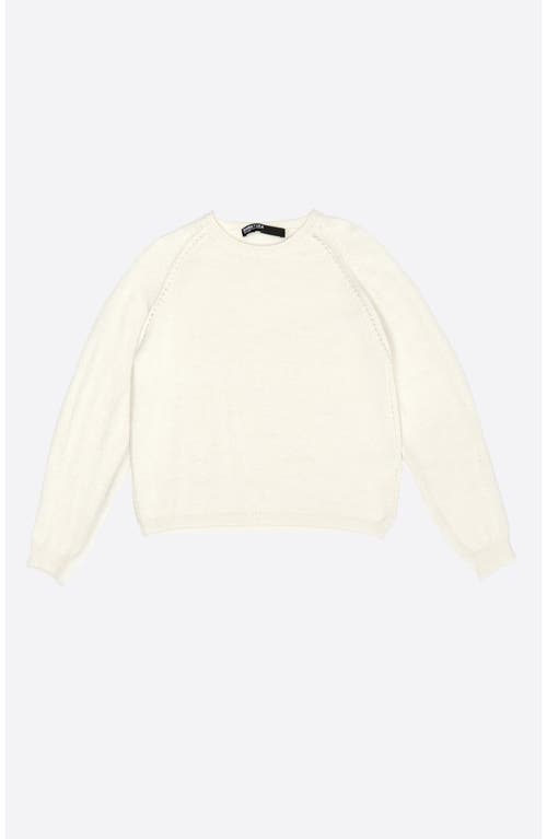 Bimba Y Lola Open-knit Wool Sweater In White