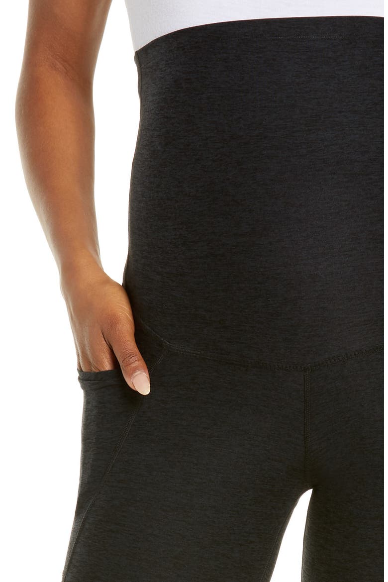 Out of Pocket High Waist Maternity Leggings, Alternate, color, DARKEST NIGHT