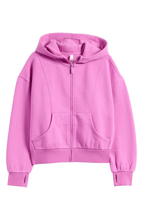 Zella Girl Kids' Cloud Soft Zip-up Hoodie In Pink Rosebud