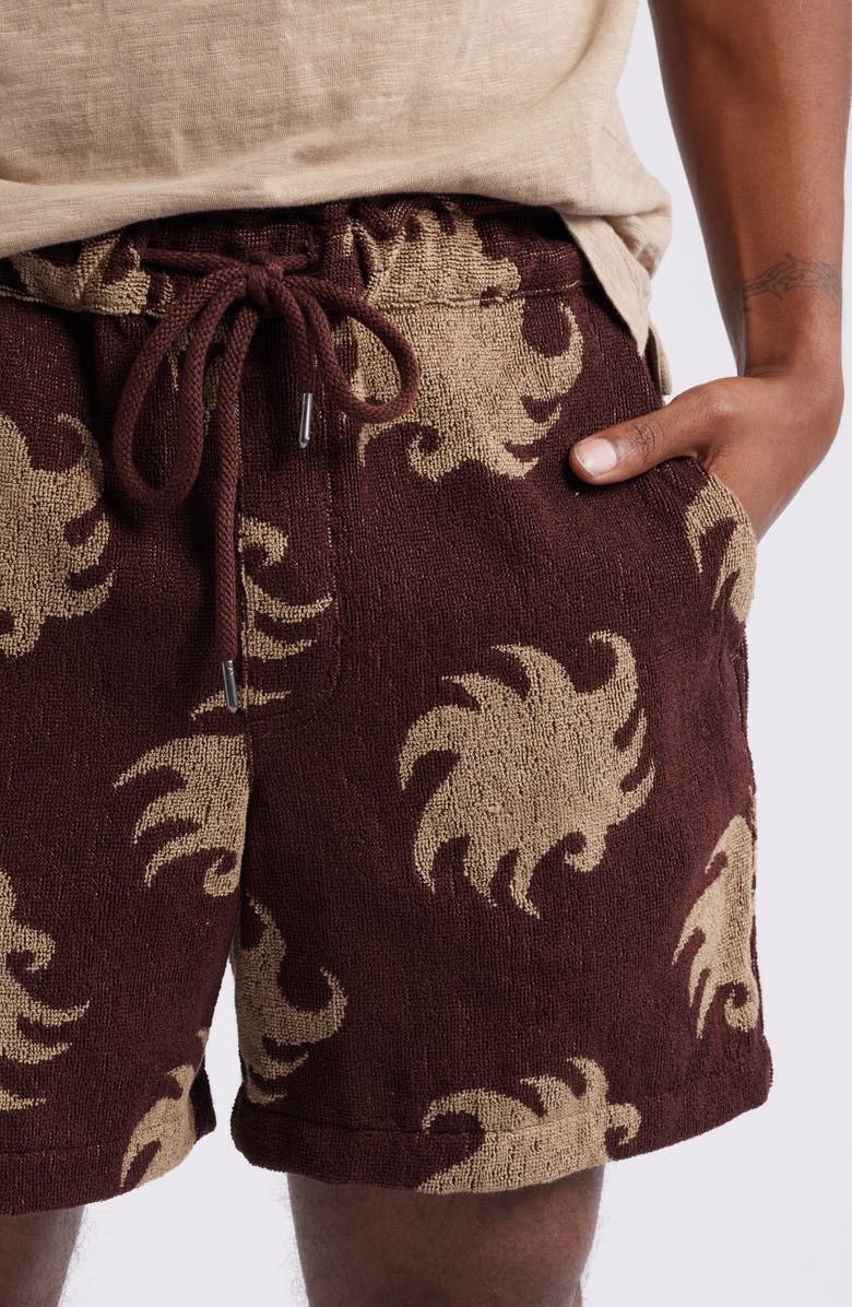 OAS Mocha Ember Terry Cloth Shorts, Alternate, color, 