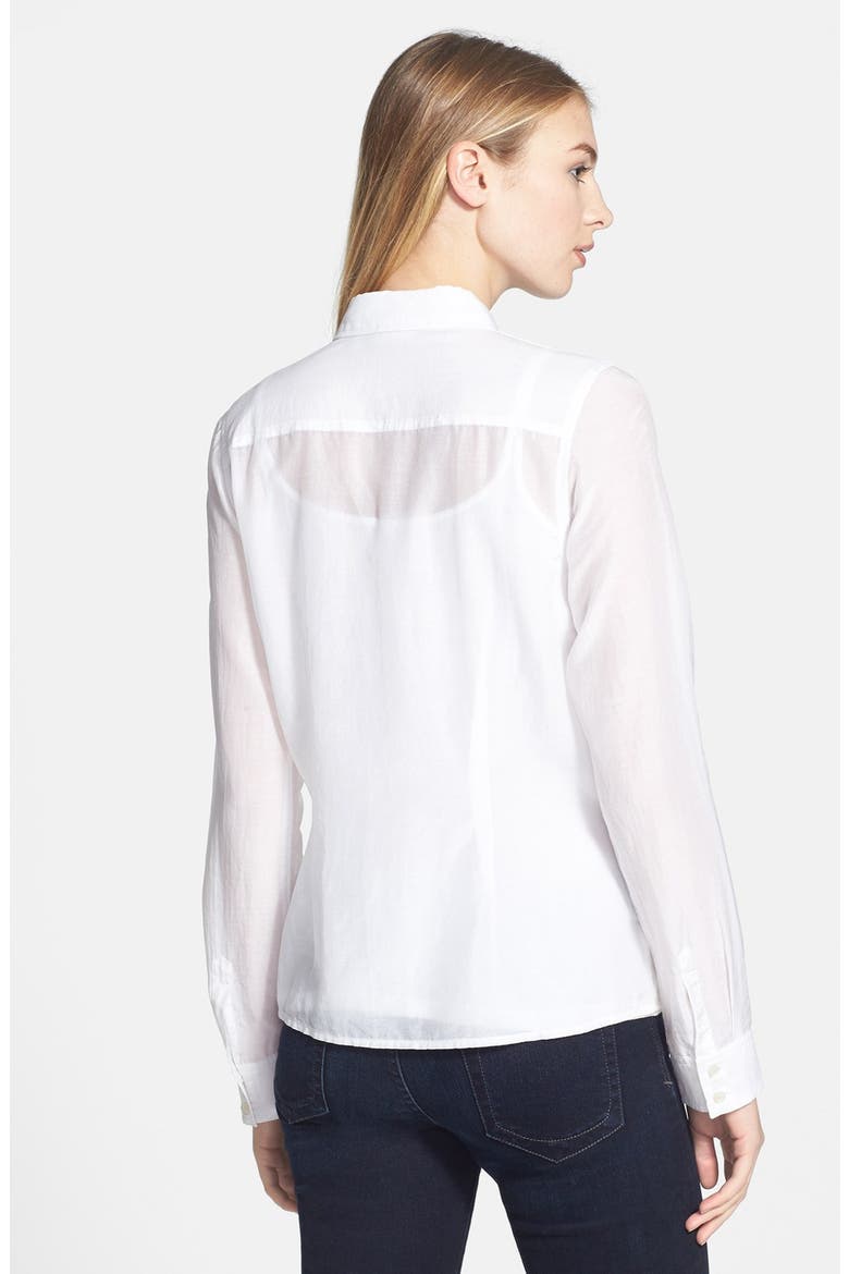Cotton & Silk Shirt, Alternate, color, WHITE