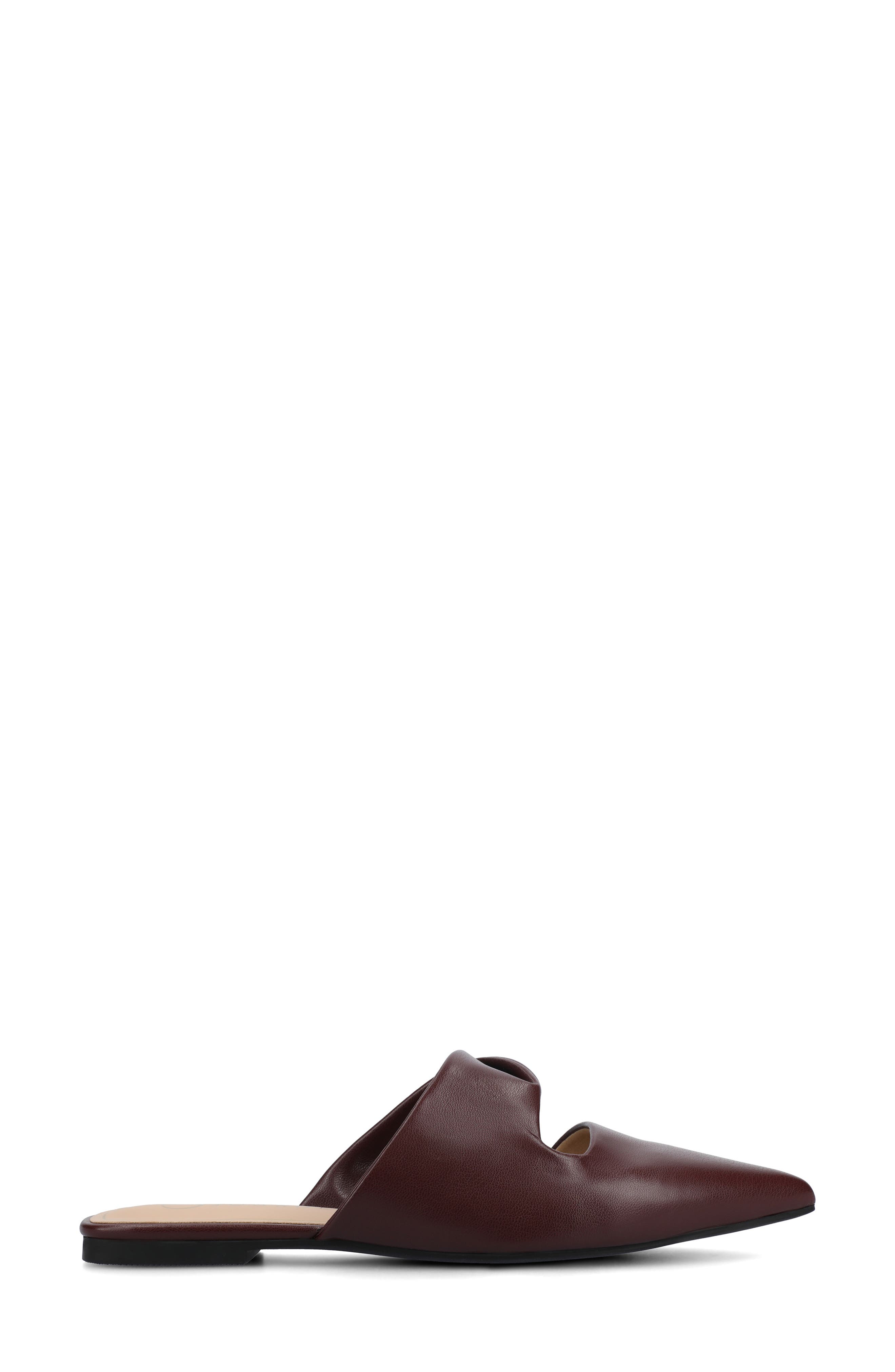 Enniss Flat Mule, Alternate, color, OXBLOOD
