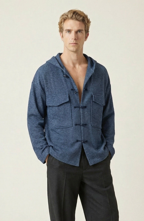 Toggle Closure Hooded Jacket