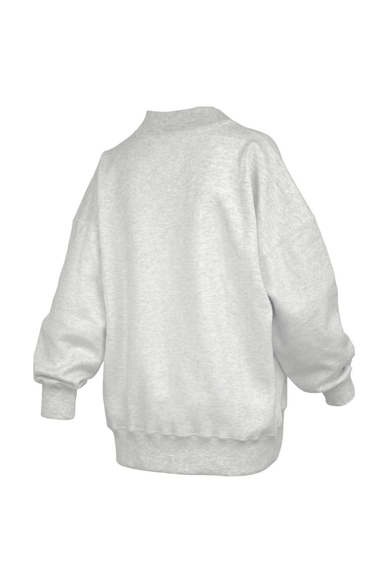 Women's Pressbox  Heather Gray Michigan Wolverines Reversible Sweatshirt, Alternate, color, Heather Gray