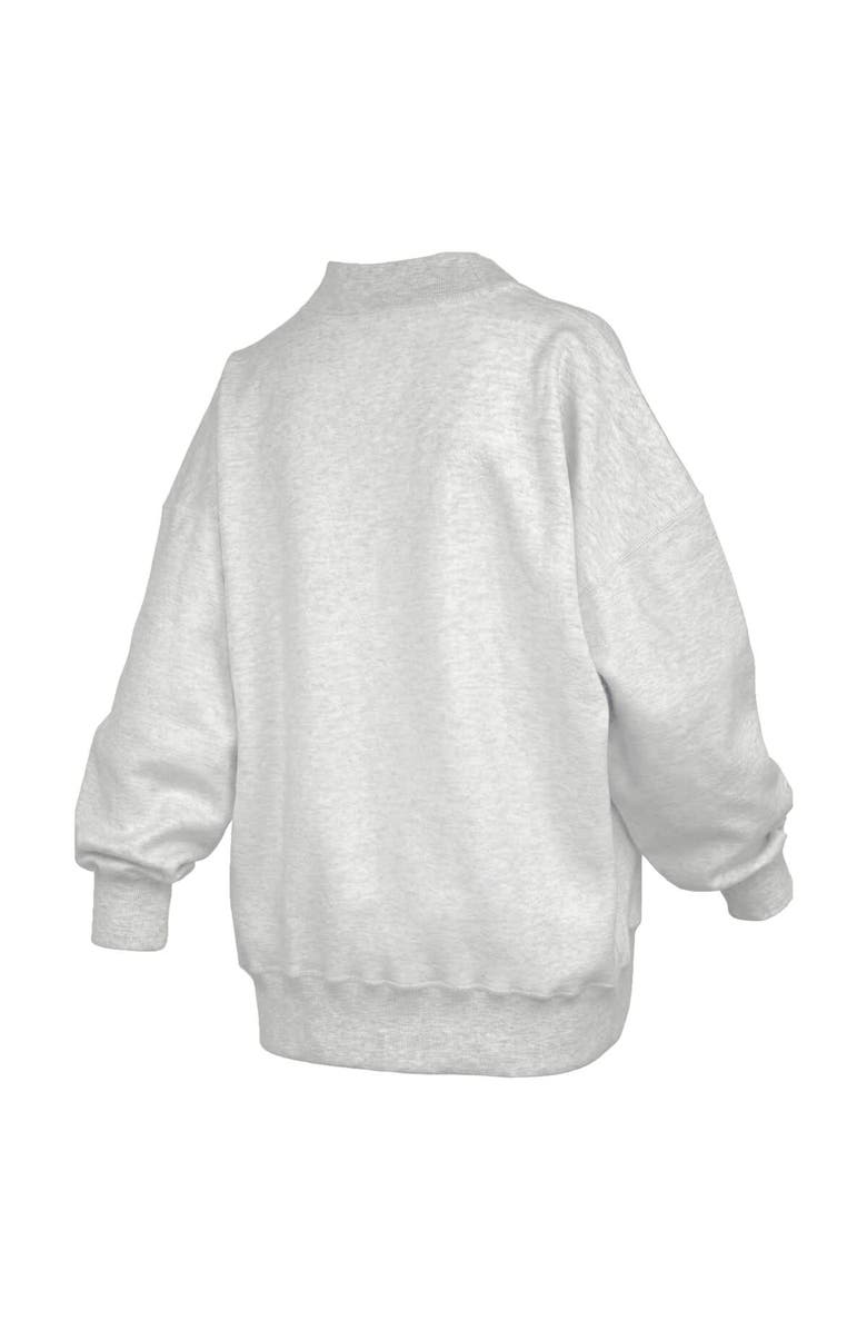 PRESSBOX Women's Pressbox Heather Gray Michigan Wolverines Reversible Sweatshirt, Alternate, color, Heather Gray
