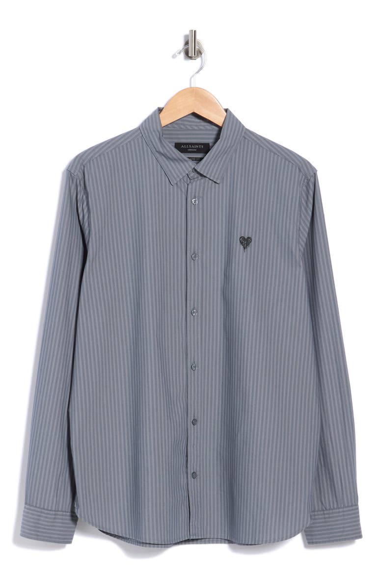 Nolan Striped Shirt, Main, color, SUNIL BLUE