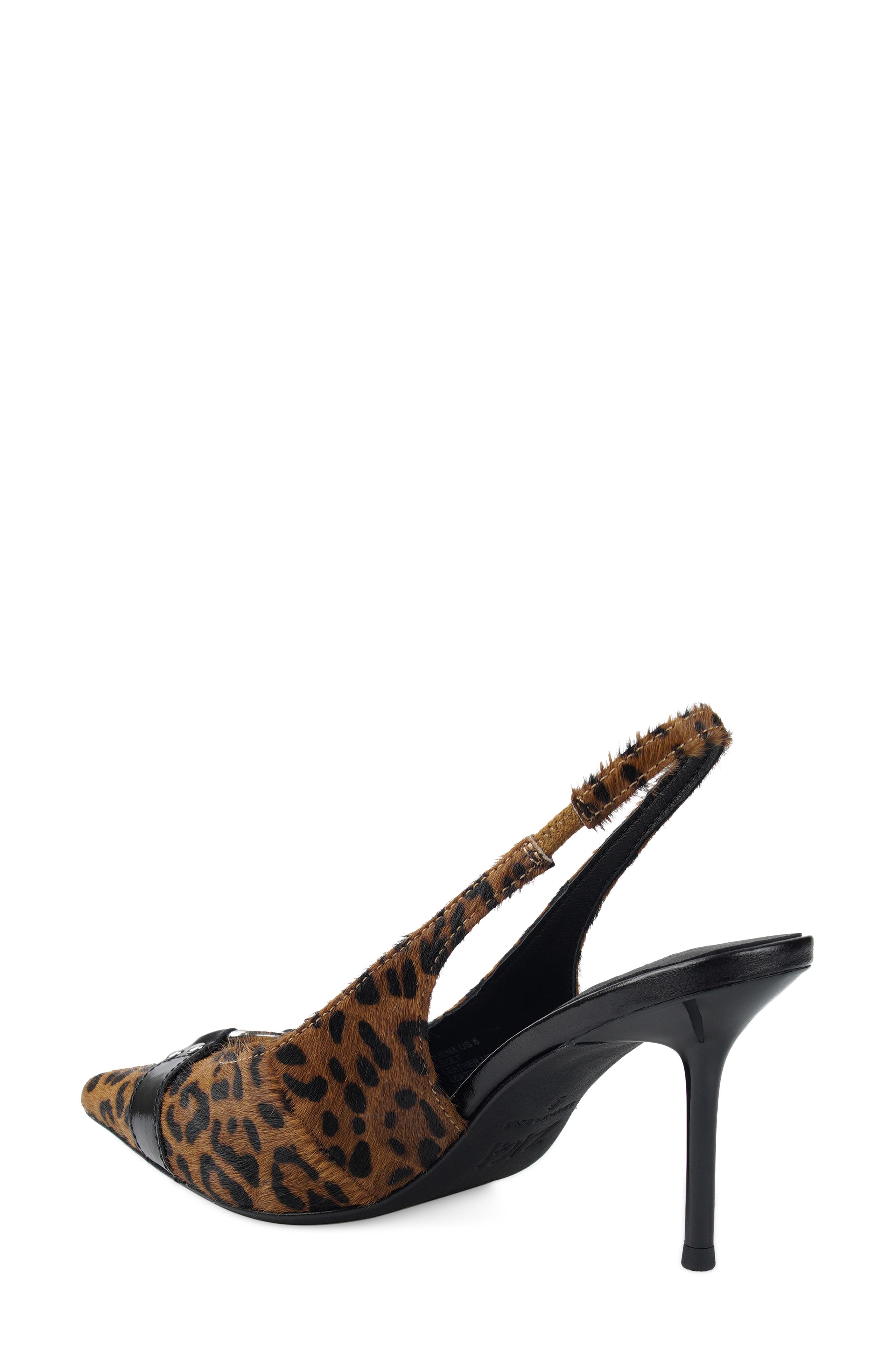 Buena Slingback Pointed Toe Pump, Alternate, color, LEOPARD PRINT CALF HAIR