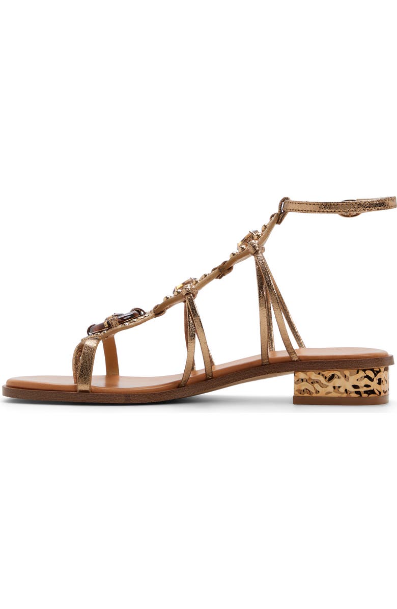 ALDO Sandjewel Cage Sandal, Alternate, color, Gold