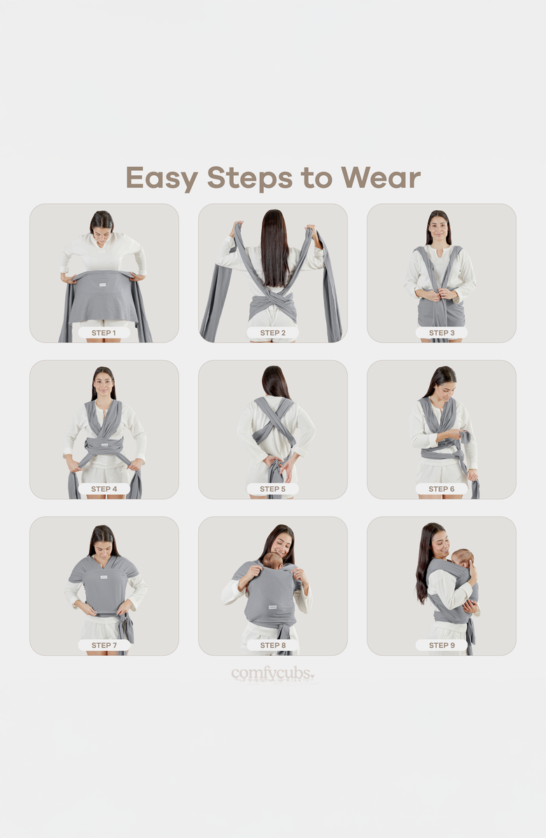 Comfy Cubs Baby Wrap Carrier, Alternate, color, Slate Grey