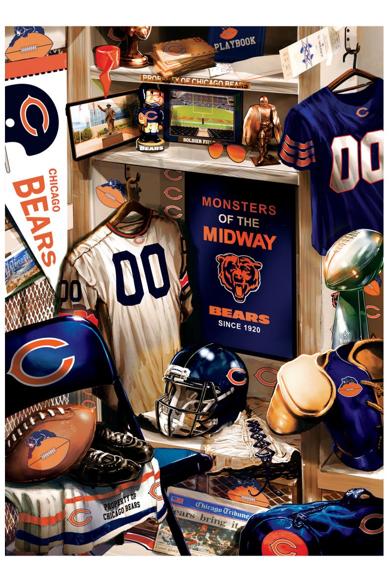 Chicago Bears Locker Room 500 Puzzle, Alternate, color, Multicolor