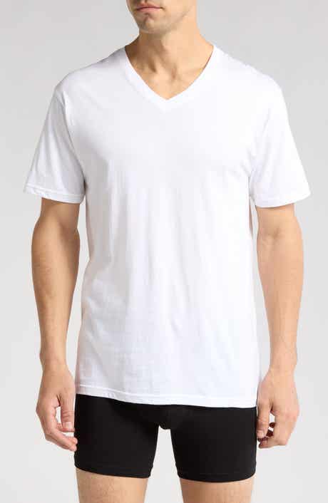 NORDSTROM RACK Classic Cotton 3-Pack V-Neck Undershirts
