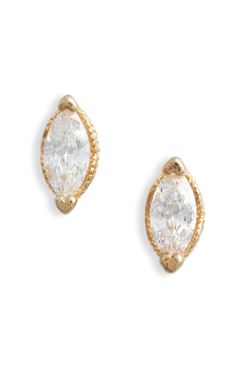 Celestial Cubic Zirconia Stud Earrings, Main, color, GOLD