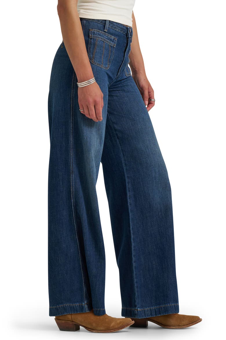 High Waist Patch Pocket Jeans, Alternate, color, HOMESTEAD HAZE