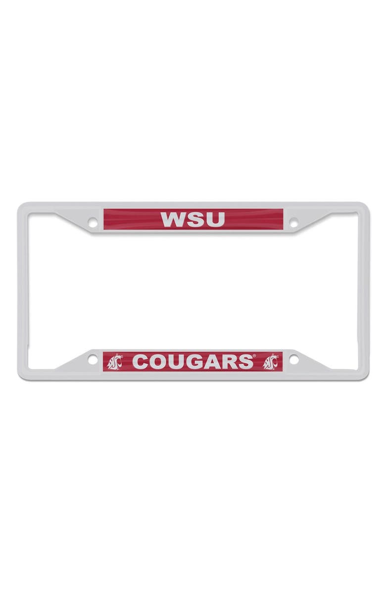 WINCRAFT Washington State Cougars Chrome Color License Plate Frame, Main, color, 