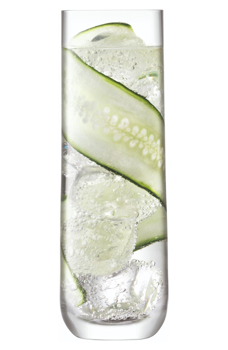 LSA Borough Set of 4 Highball Glasses, Alternate, color, Clear