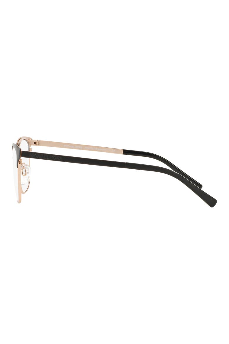 51mm Cat Eye Optical Glasses, Alternate, color, ROSE GOLD BLACK