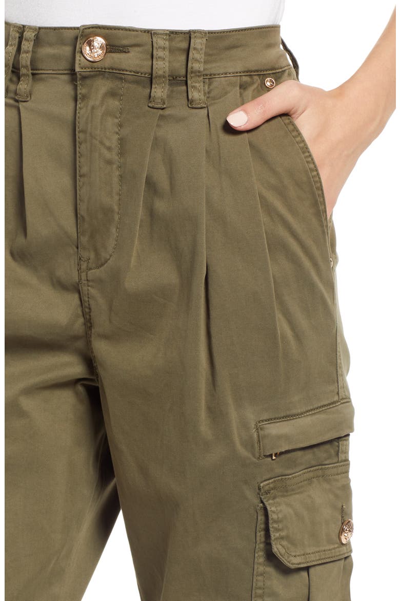 Stretch Cotton Twill Cargo Pants, Alternate, color, FIRST LADY