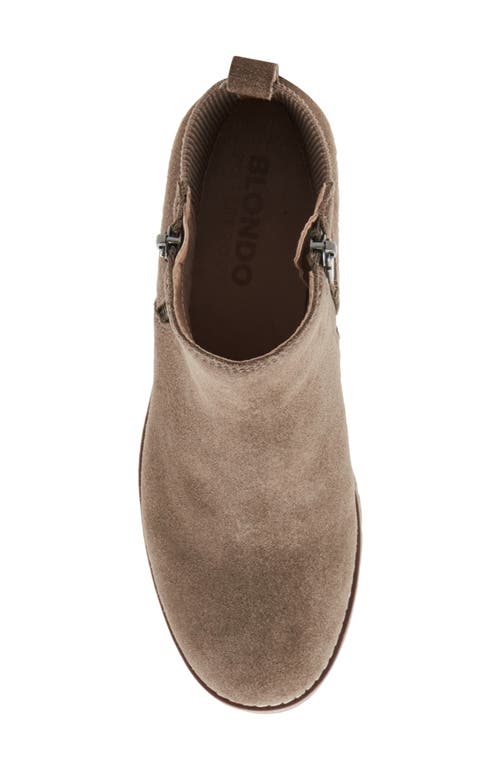 Blondo Damaris Waterproof Platform Bootie In Taupe Suede