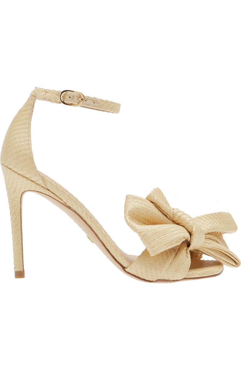 Stuart Weitzman Nudistcurve Loveknot Sandal, Alternate, color, Wheat