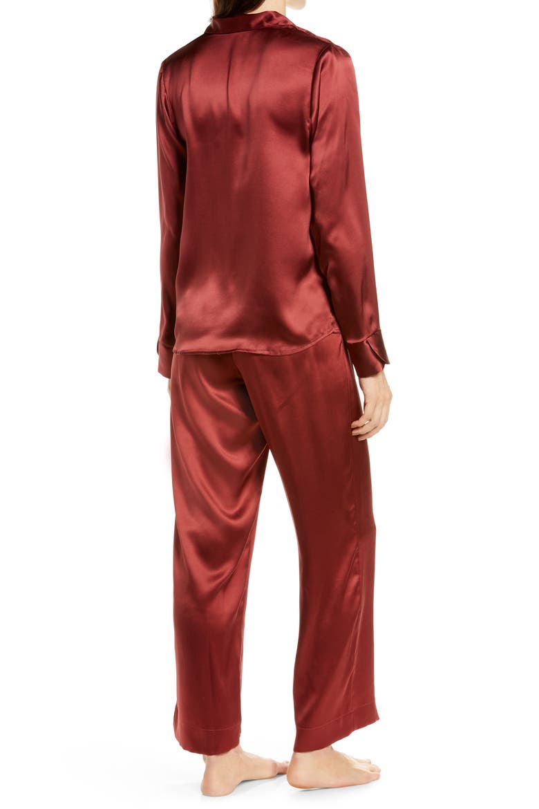 Washable Silk Pajamas, Alternate, color, RED RUSSET
