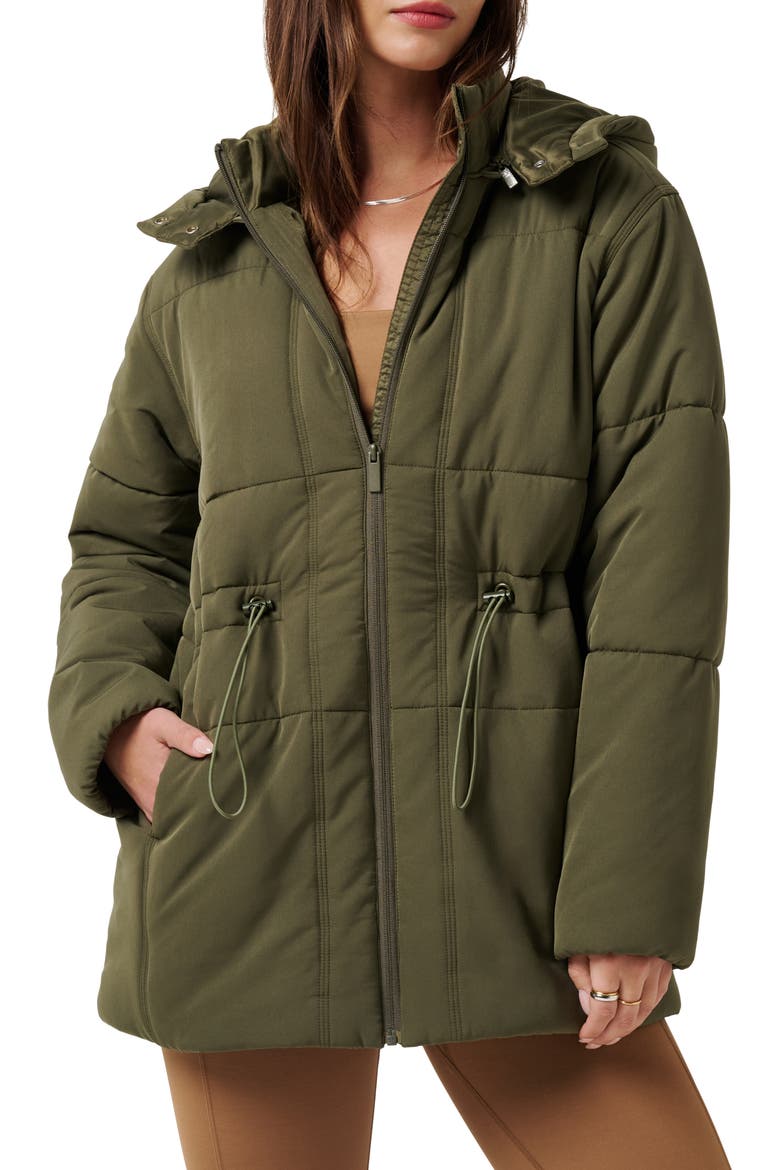 Mont Blanc Quilted Hooded Puffer Jacket, Main, color, GRAPE LEAF