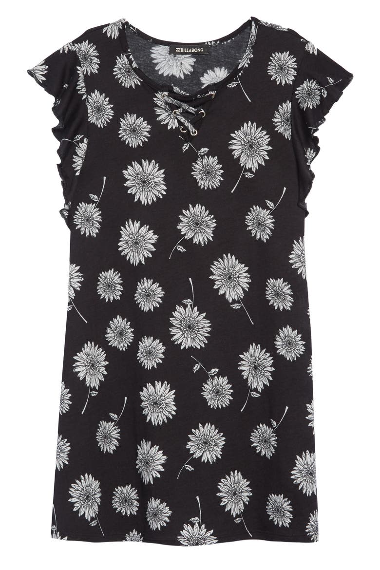 Dreamin' Daisies Dress, Main, color, BLACK