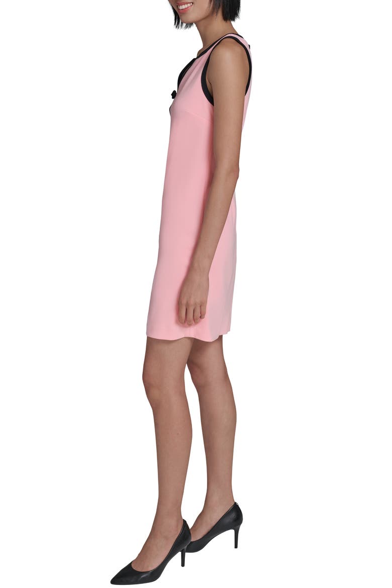 Sleeveless Scuba Crepe Dress, Alternate, color, ALMOND BLOSSOM BLACK