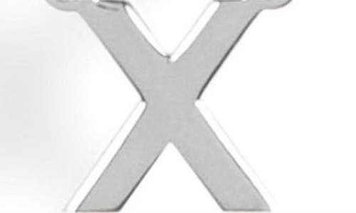 Meshmerise Diamond Initial Charm Necklace In Metallic