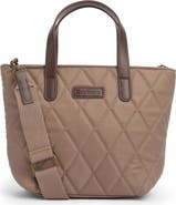 Barbour Mini Diamond Quilted Nylon Tote Bag