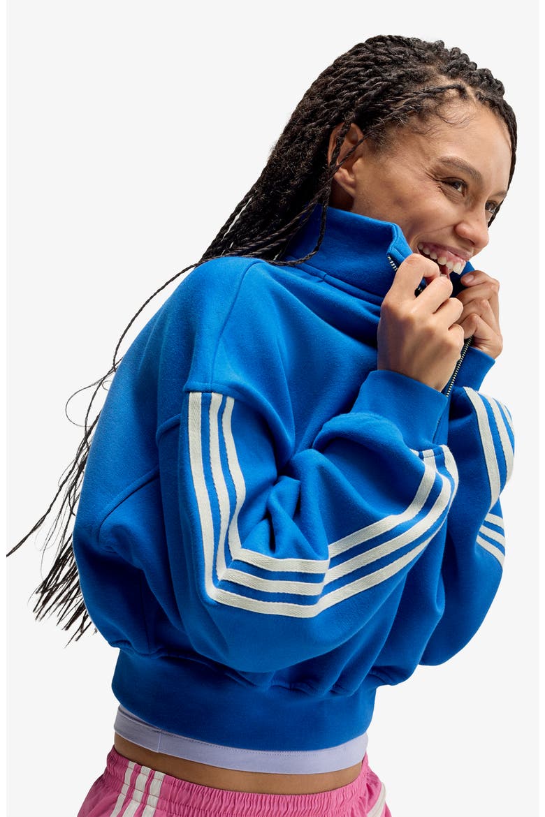 3-Stripes Firebird Half Zip Sweatshirt, Alternate, color, BLUE