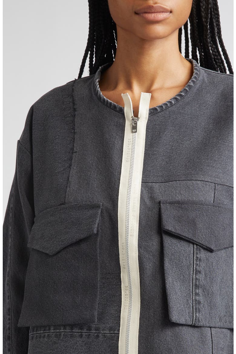 Remake Denim Military Mark II Jacket, Alternate, color, BLACK