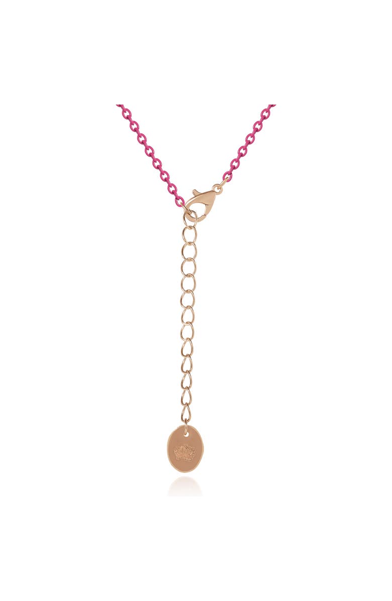 Juicy Couture Kids Pastel Beaded Heart Necklace, Alternate, color, Gold, Pink